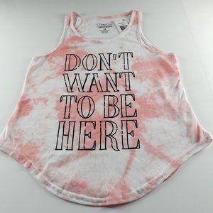 Freeze Pink & White Tie Dye Tank Top